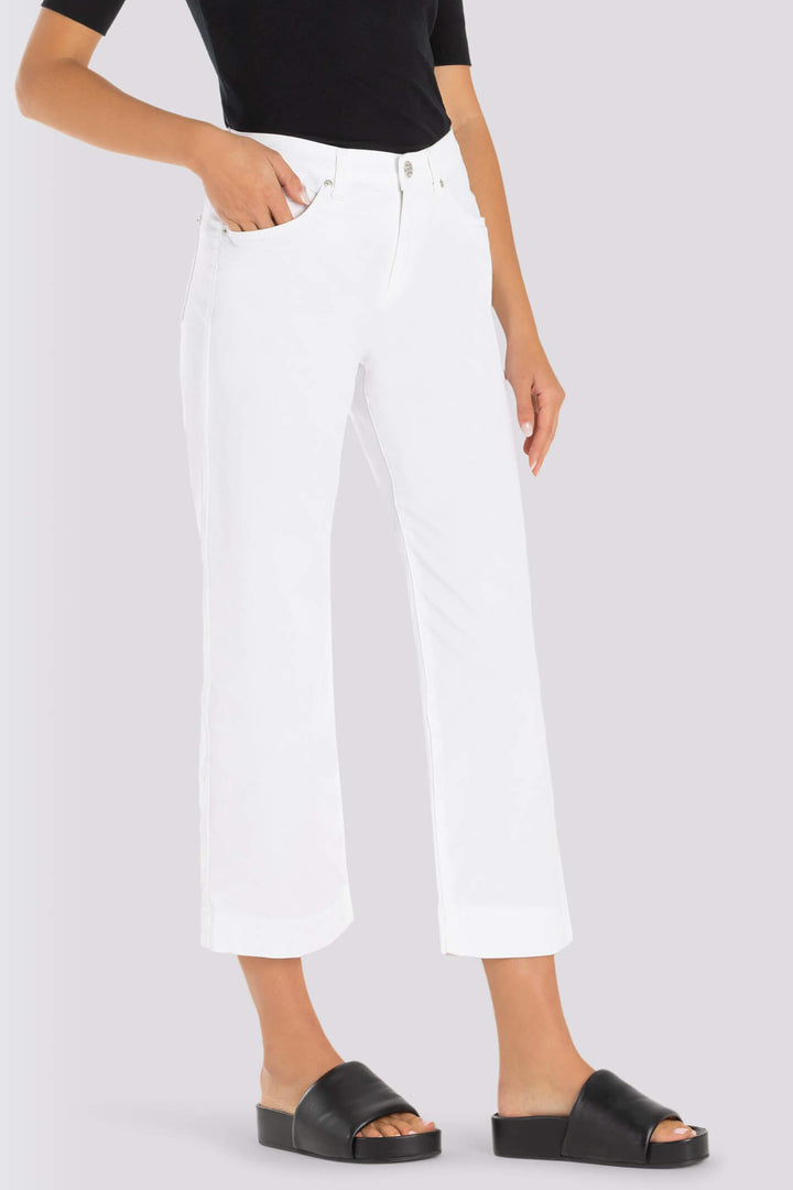 MAC 0434L 5984-00 010 White Rich Culotte Trousers - Shirley Allum Boutique