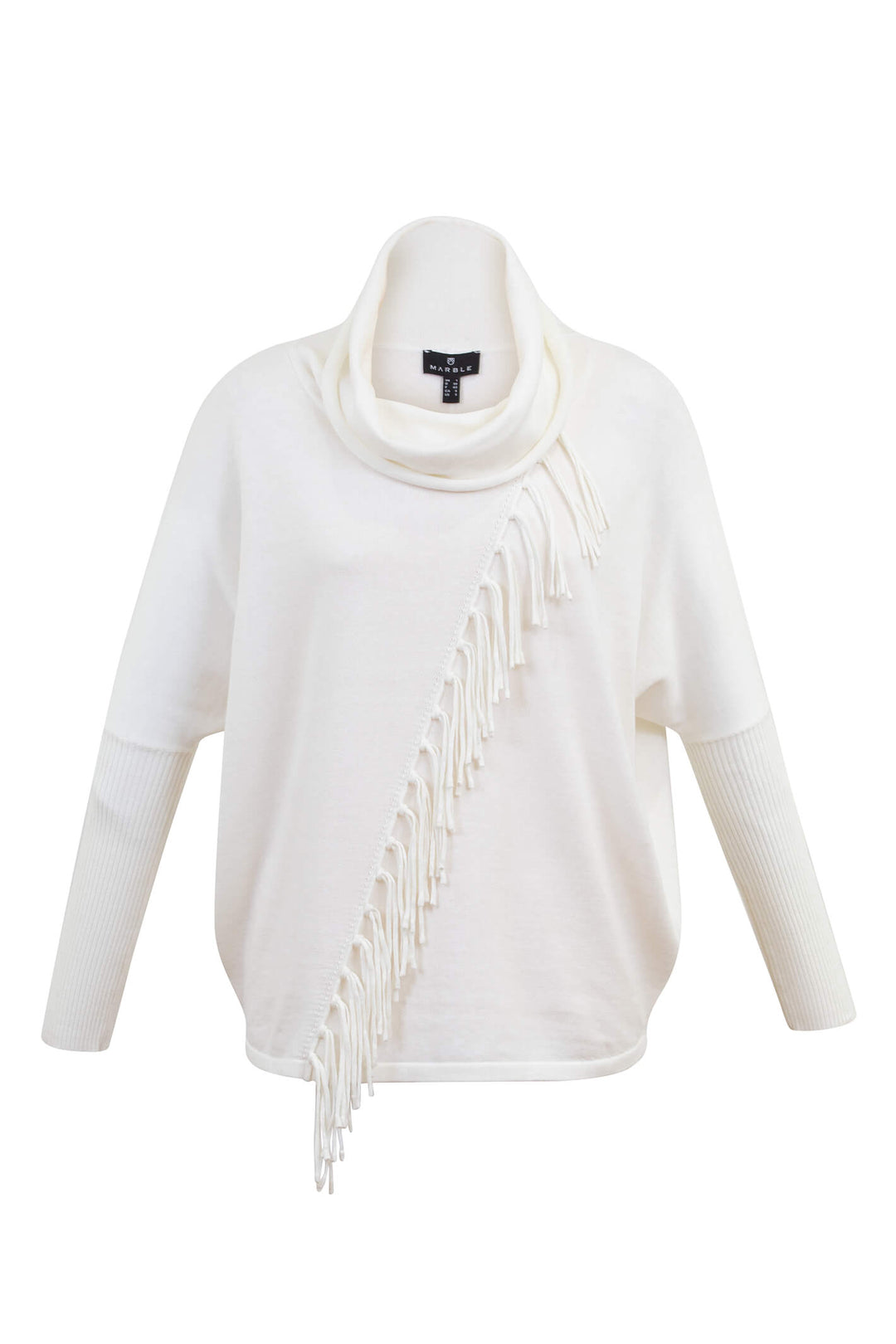 Marble 6373 104 White Cowl Neck Jumper - Shirley Allum Boutique