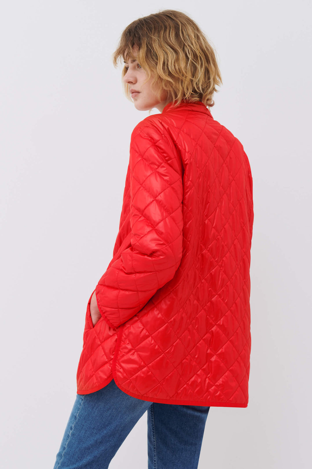 Marella 34810224200 Yonnes Red Quilted Padded Jacket - Shirley Allum Boutique