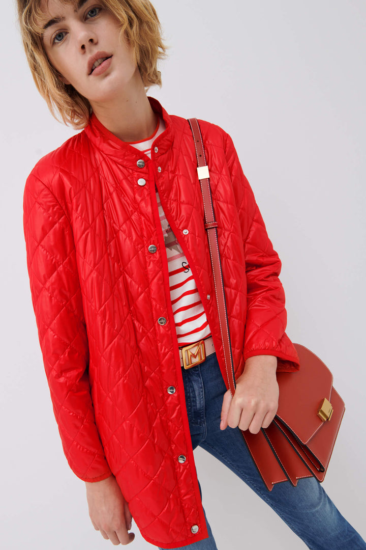 Marella 34810224200 Yonnes Red Quilted Padded Jacket - Shirley Allum Boutique