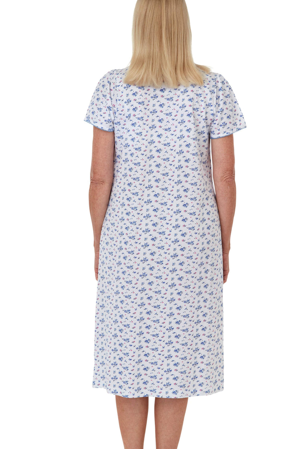 Marlon MA17970 Blue Maria Cotton Short Sleeve Nightdress - Shirley Allum Boutique