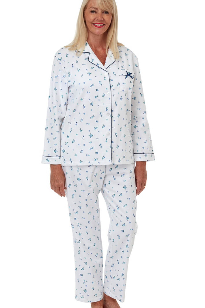 Marlon Ma29474 Blue Floral Sweetheart Pyjama Set - Shirley Allum Boutique