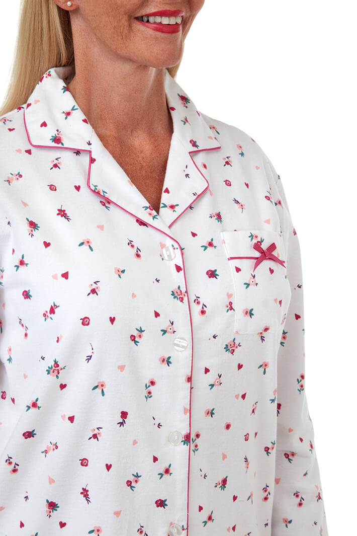 Marlon Ma29474 Pink Floral Sweetheart Pyjama Set - Shirley Allum Boutique