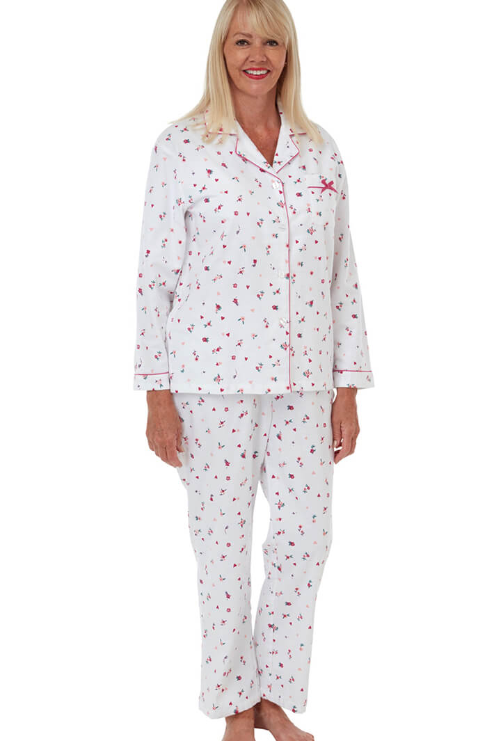 Marlon Ma29474 Pink Floral Sweetheart Pyjama Set - Shirley Allum Boutique