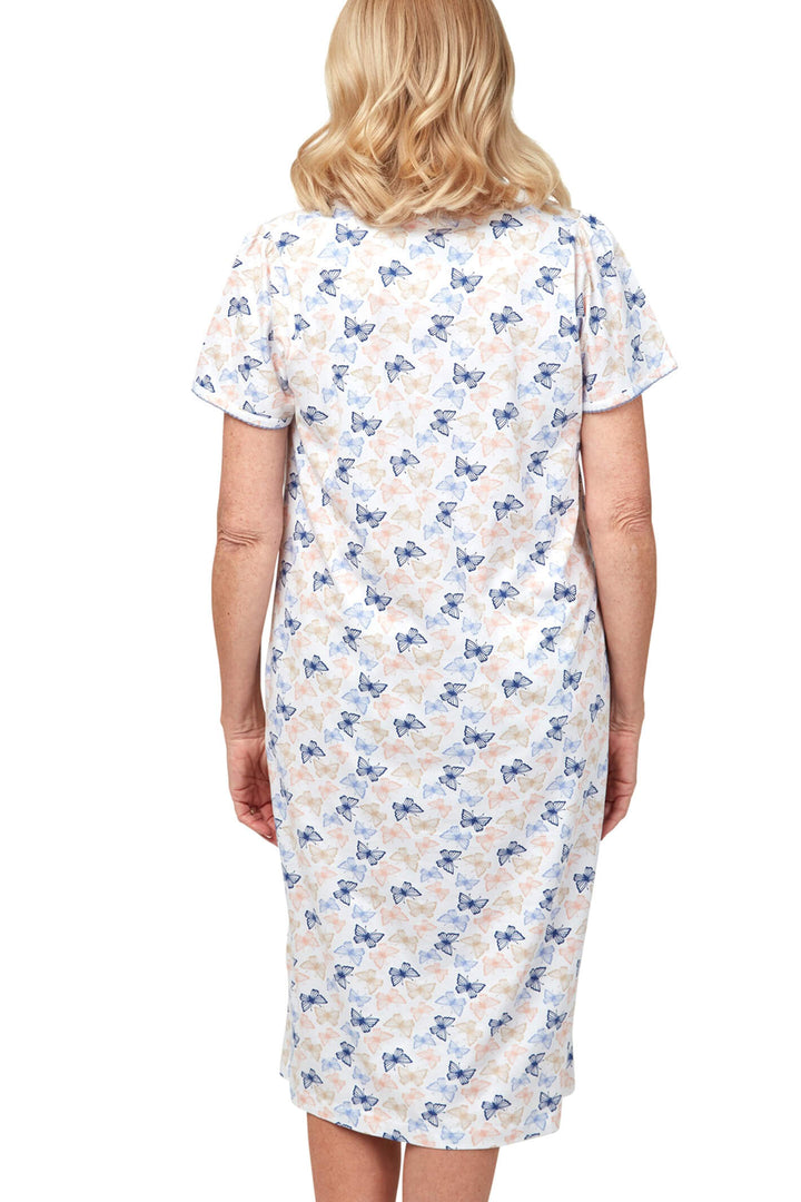 Marlon MA31675 Mabel Blue Cotton Short Sleeve Nightdress - Shilrey Allum Boutique