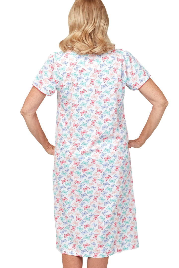 Marlon MA31675 Mabel Pink Cotton Short Sleeve Nightdress - Shirley Allum Boutique