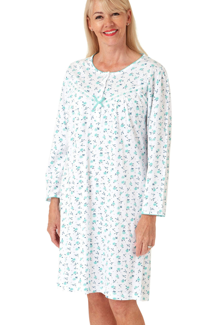 Marlon MA33577 Ocean Blue Elsa Long Nightdress - Shirley Allum Boutique