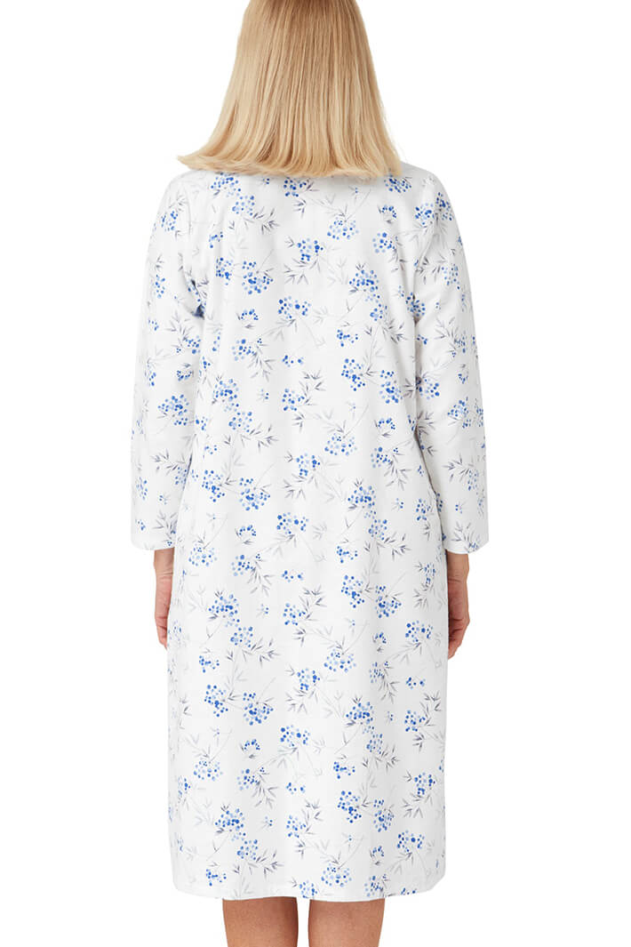 Marlon MA33600 Tilly Blue Winceyette Nightdress - Shirley Allum Boutique