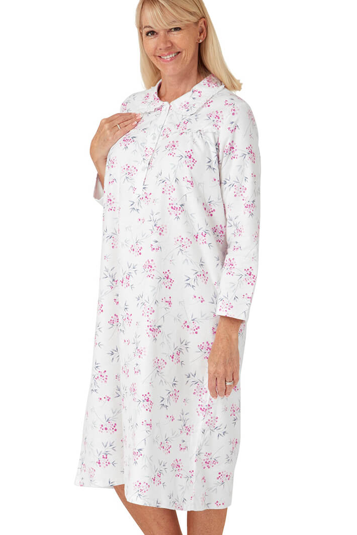 Marlon MA33600 Tilly Fuschia Winceyette Nightdress - Shirley Allum Boutique