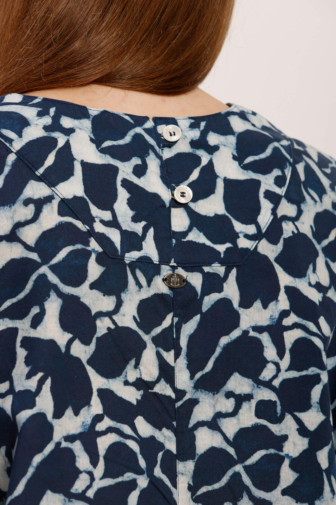 Mat De Misaine 10244 Rafale Indigo Blue Print Dress - Shirley Allum Boutique