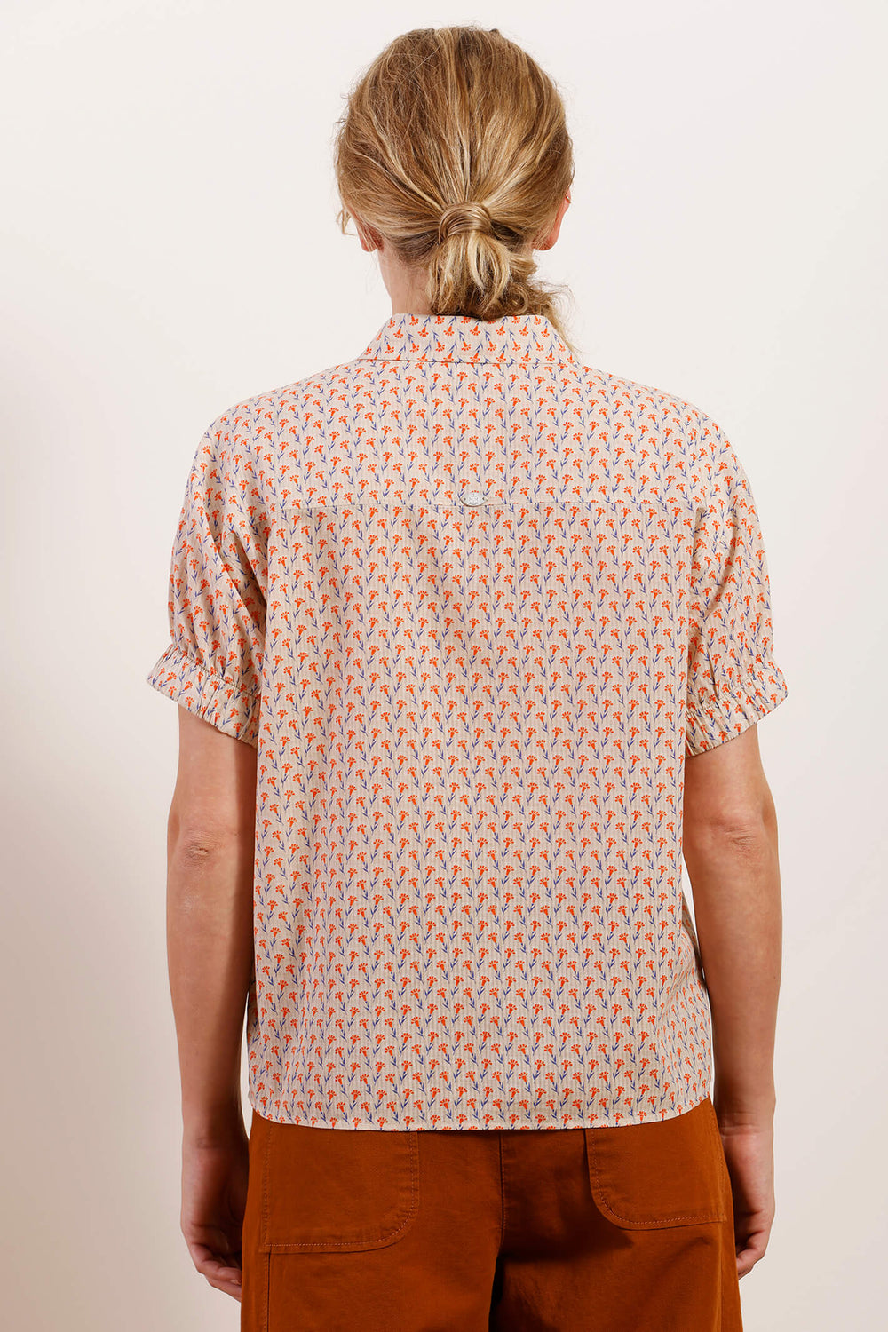 Mat De Misaine 20164 Cozumel Imprime Orange Cayenne Shirt - Shirley Allum Boutique