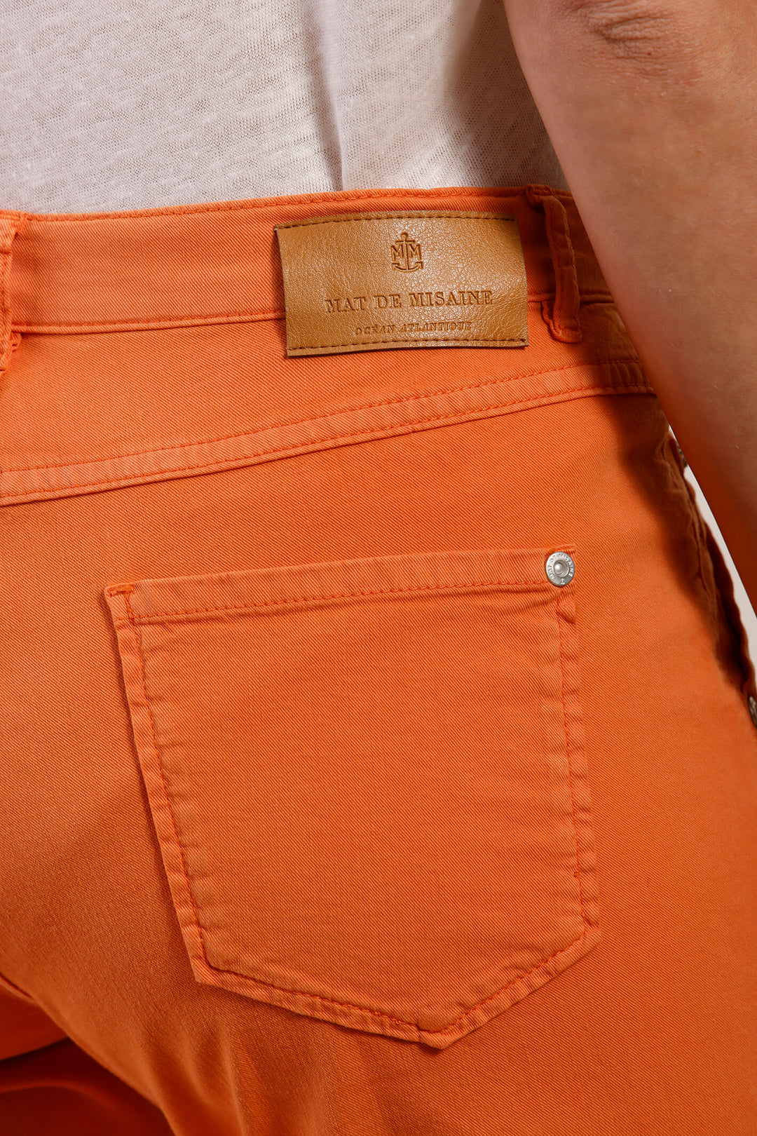 Mat De Misaine 34726 Pimoricou Cayenne Orange Cropped Trousers - Shirley Allum Boutique