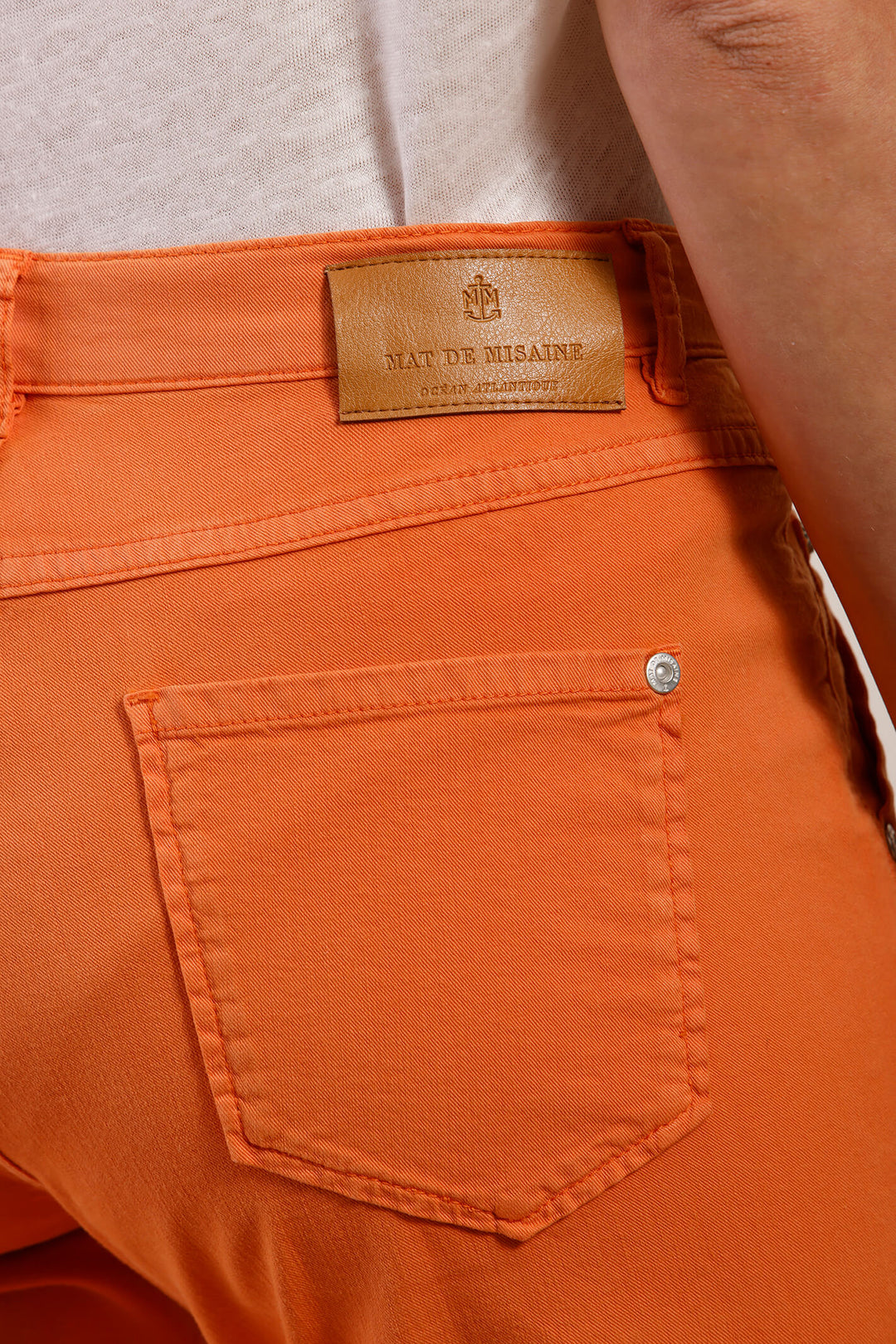 Mat De Misaine 34726 Pimoricou Cayenne Orange Cropped Trousers - Shirley Allum Boutique