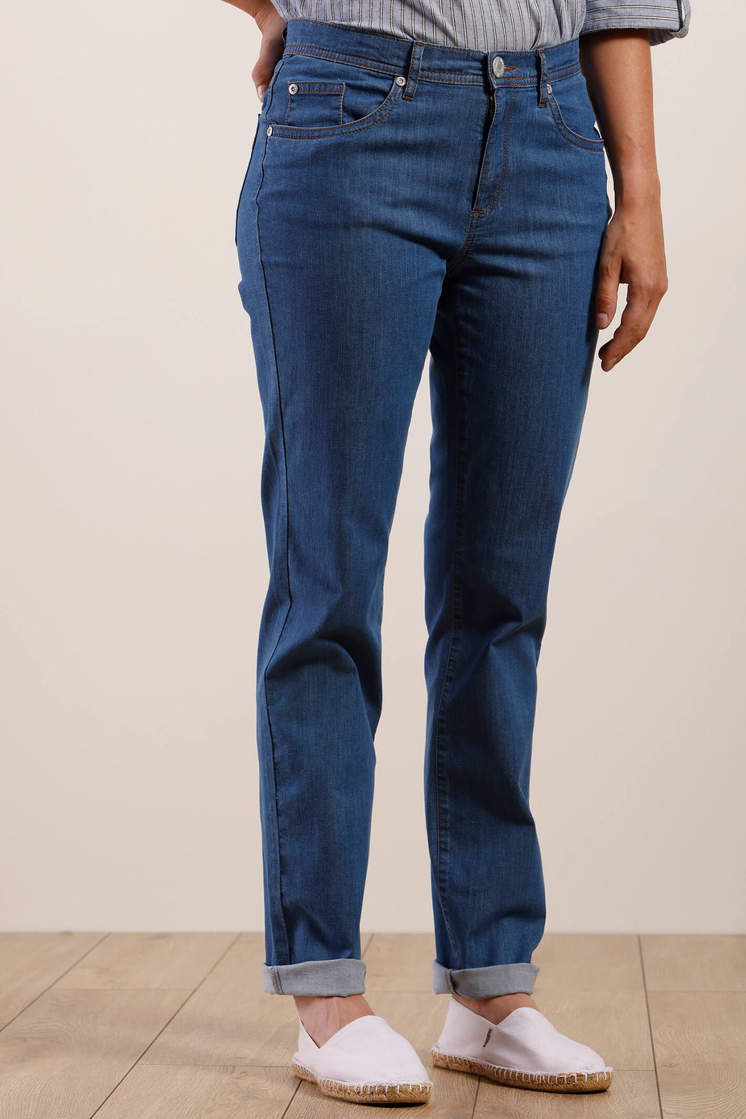 Mat De Misaine 34728 Parson Bleach Blue Jeans - Shirley Allum Boutique