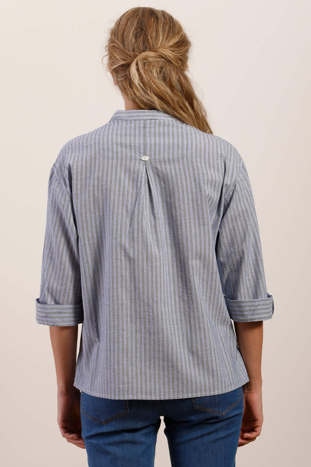 Mat De Misaine 4180 R2251 Comores Raye Embrun Blue Stripe Top - Shirley Allum Boutique