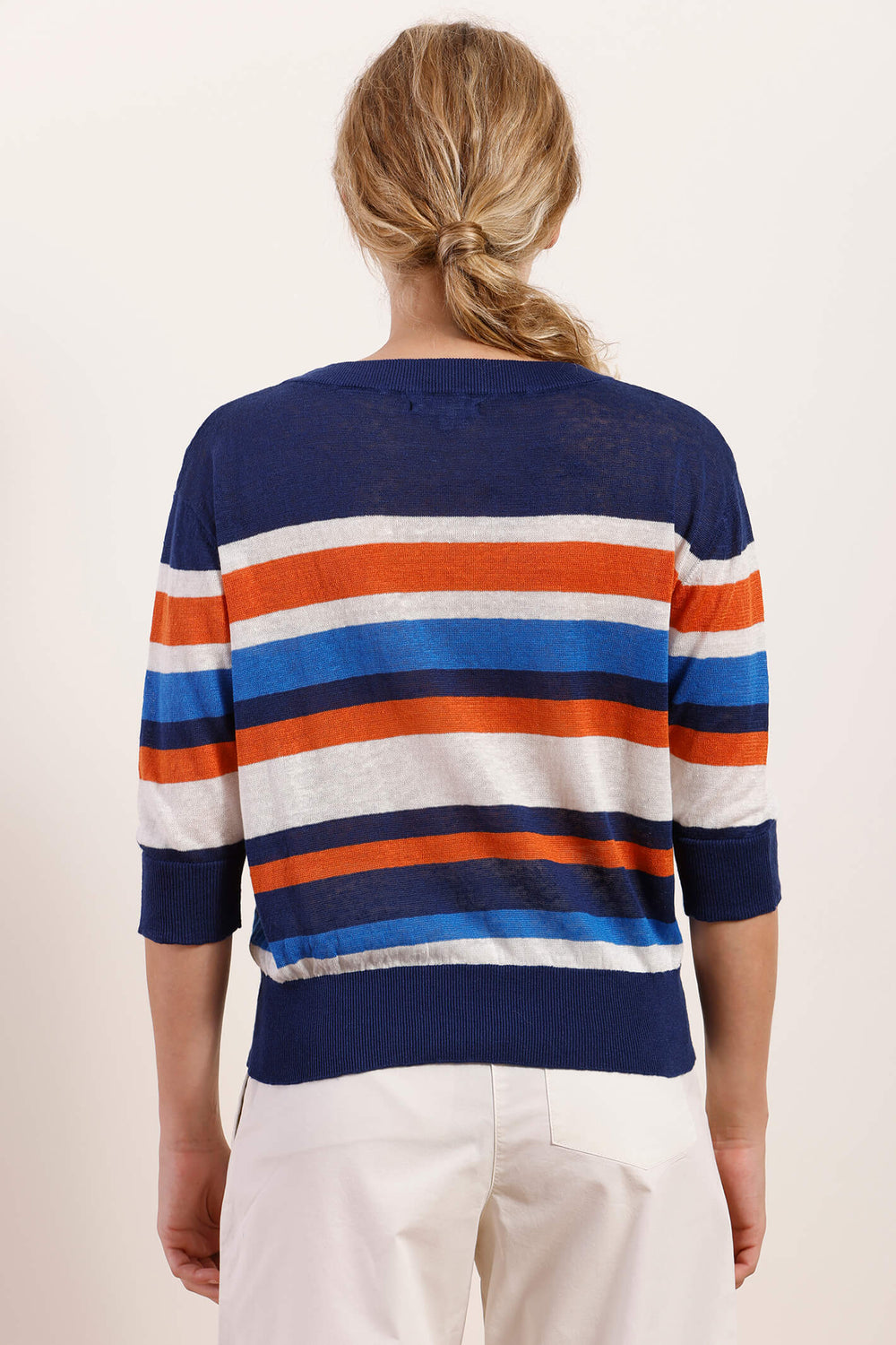 Mat De Misaine 556RP2 Tillac Raye Ocean Navy Stripe Jumper - Shirley Allum Boutique