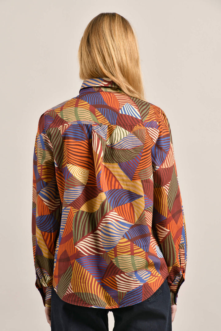 Mat De Misaine Cadran 3054 I30 Purple Multi Print Shirt - Shirley Allum Boutique