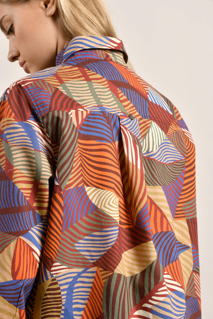 Mat De Misaine Cadran 3054 I30 Purple Multi Print Shirt - Shirley Allum Boutique