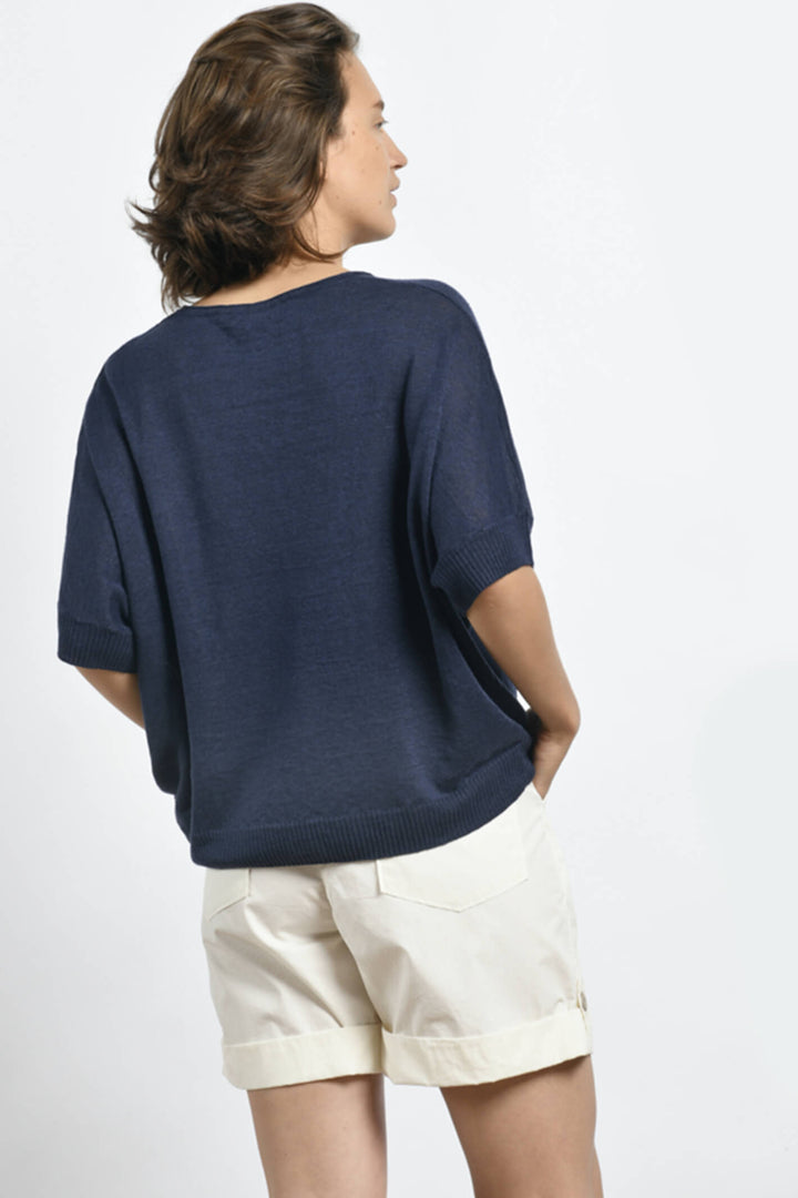 Mat De Misaine Tofi 556 Blue Celeste Navy Top - Shirley Allum Boutique