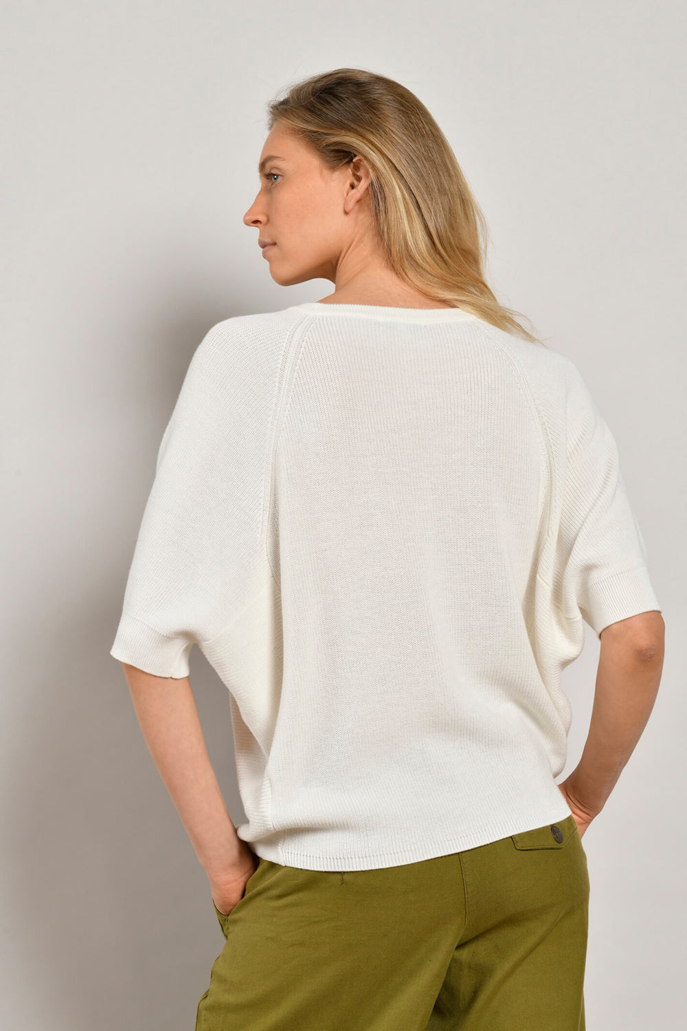 Mat De Misaine Tregon 522 U15 Calcaire Cream Poncho Jumper - Shirley Allum