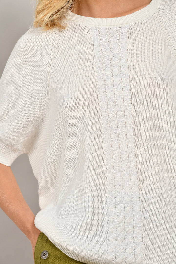 Mat De Misaine Tregon 522 U15 Calcaire Cream Poncho Jumper - Shirley Allum