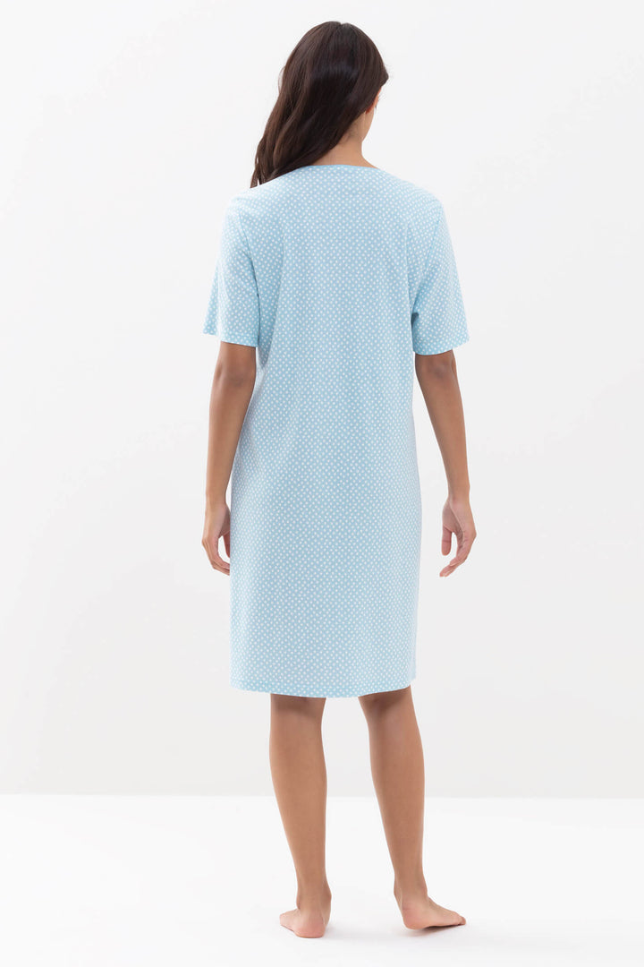 Mey 11193 309 Light Blue Polka Dot Short Sleeve Sleepshirt - Shirley Allum Boutique