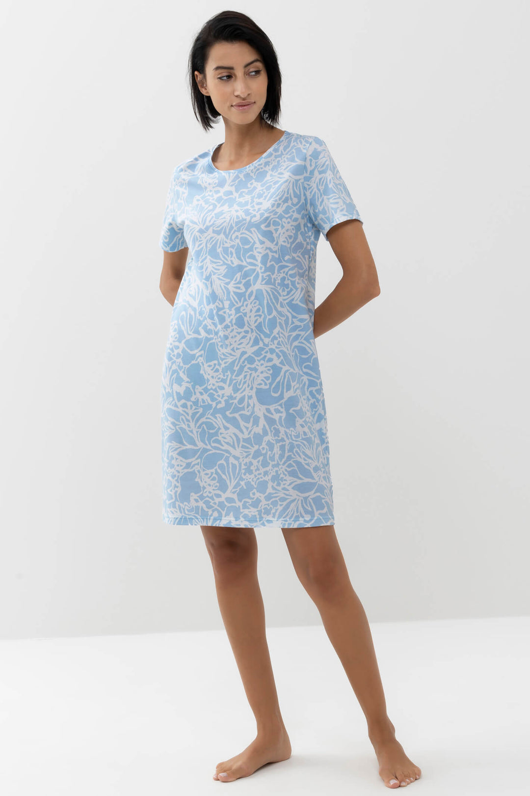 Mey 11233 309 Dream Blue Print Short Sleeve Sleepshirt