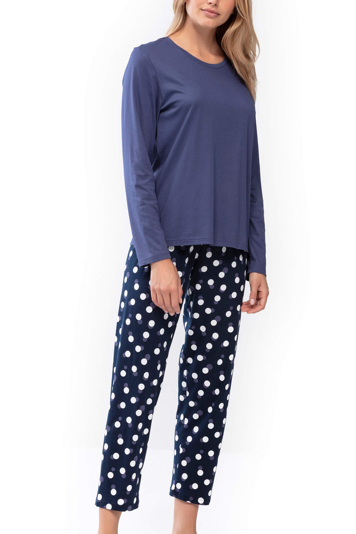 MEY 13004 Yule Night Blue Navy Pyjamas Set  -Shirley Allum Boutique