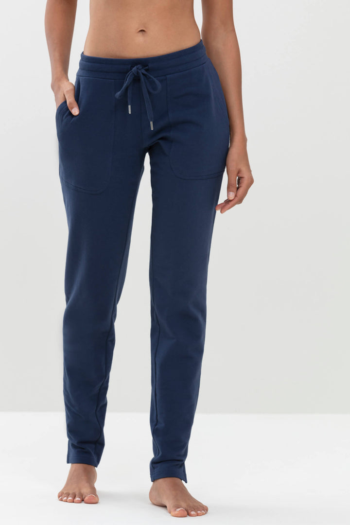 Mey 16231 233 New Blue Full Length Lounge Pyjama Pants - Shirley Allum Boutique