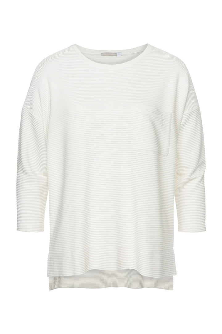 MEY 16538 Lia White Secco Three Quarter Sleeve Jumper - Shirley Allum Boutique