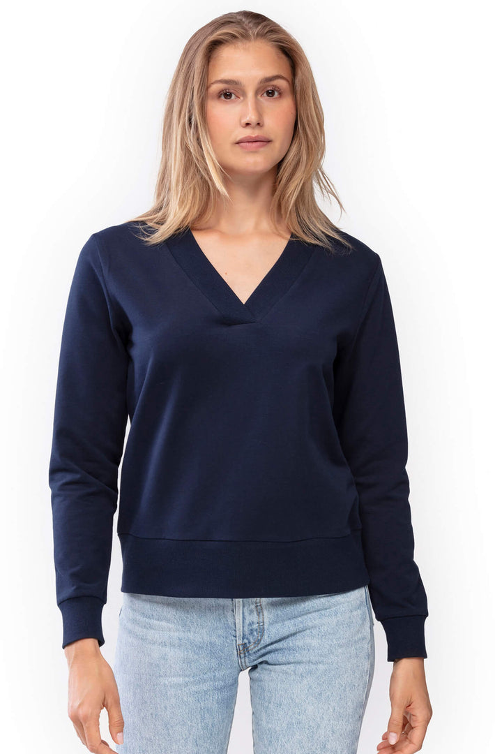 Mey 16746 Layla Night Blue Cotton Jumper - Shirley Allum Boutique
