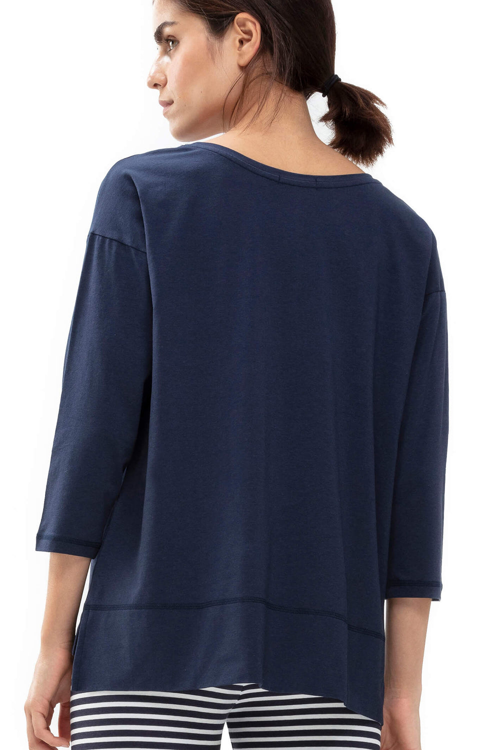 Mey 16806 Demi Night Blue Three Quarter Sleeve Top - Shirley Allum Boutique