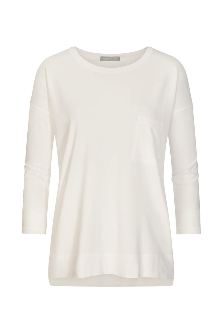 Mey 16806 Demi Secco White Three Quarter Sleeve Top - Shirley Allum Boutique