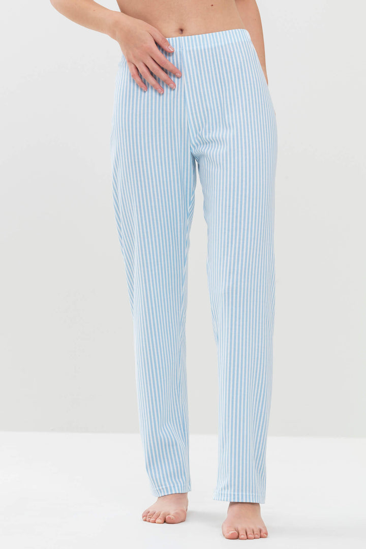 Mey 17203 309 Dream Blue Stripe Pyjama Bottoms - Shirley Allum Boutique