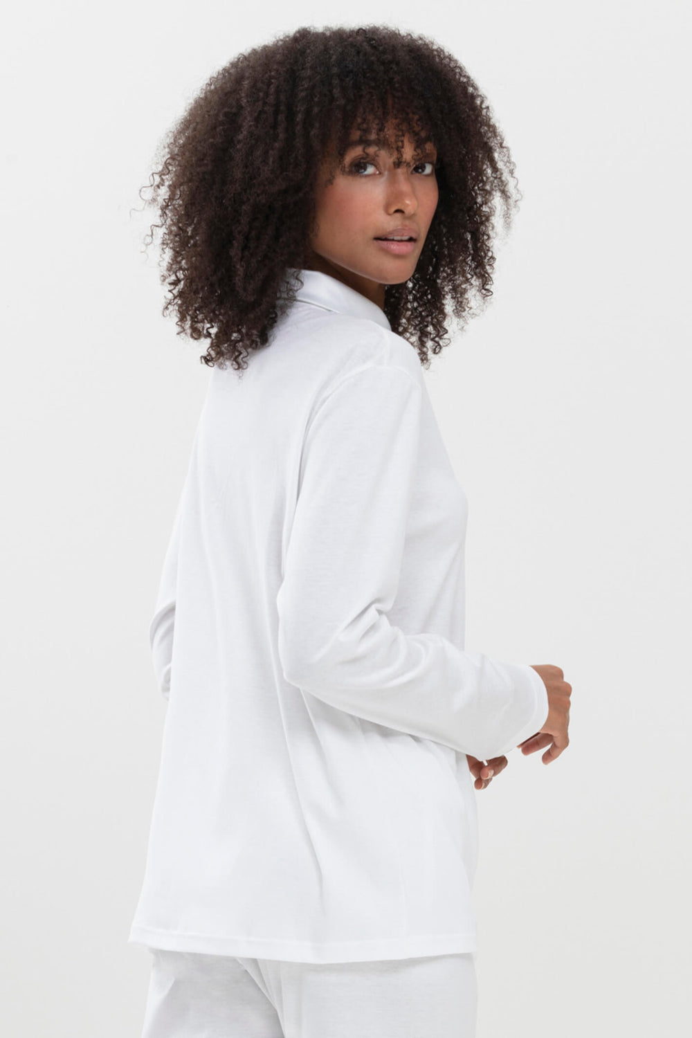 Mey 17207 1 White Sleepsation Pyjama Shirt Top - Shirley Allum Boutique