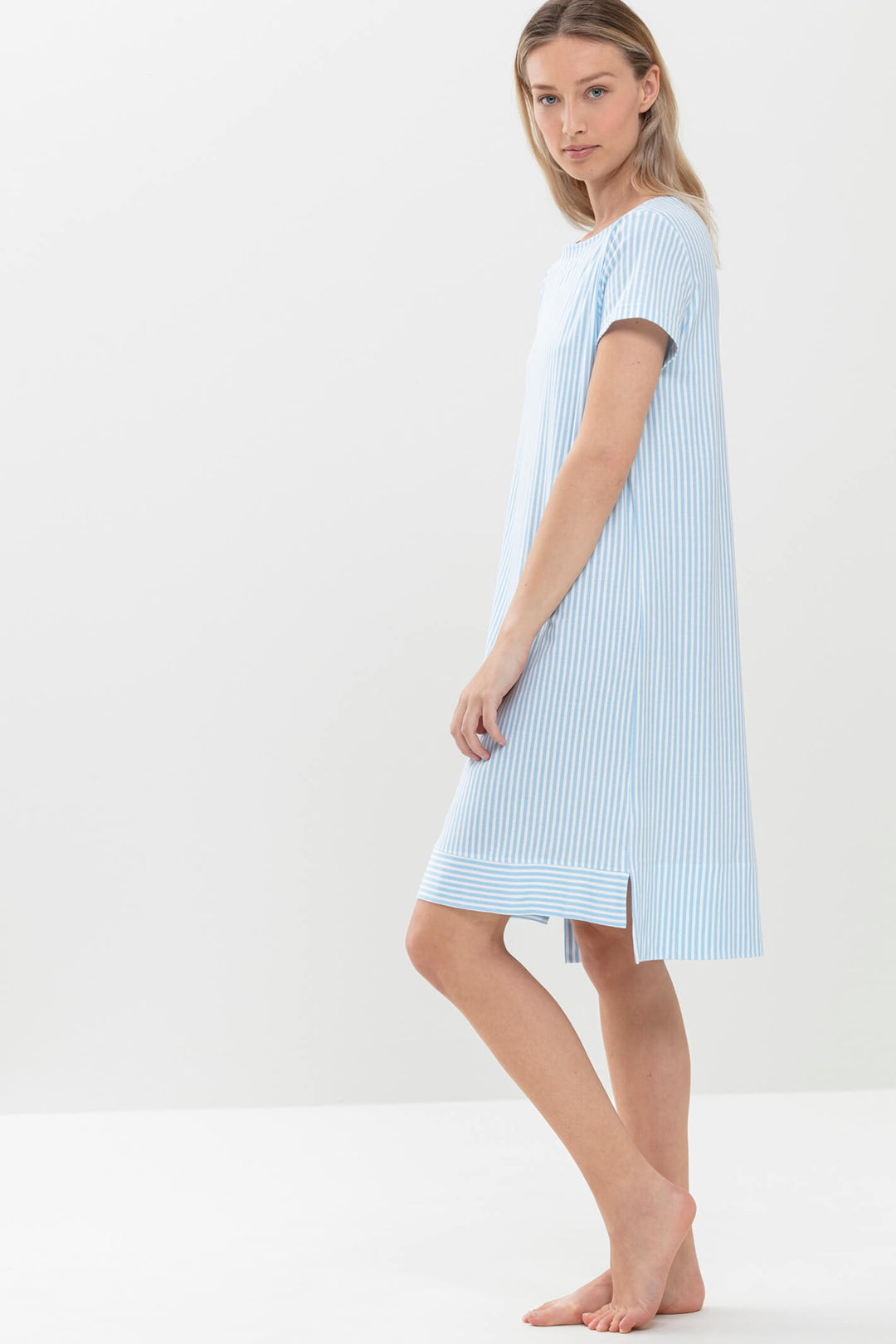 Mey 17218 309 Dream Blue Stripe Sleepsation Nightshirt - Shirley Allum Boutique