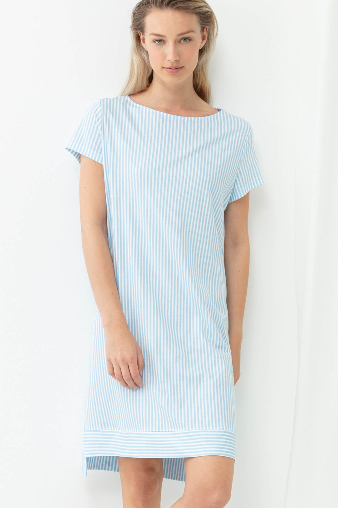 Mey 17218 309 Dream Blue Stripe Sleepsation Nightshirt - Shirley Allum Boutique