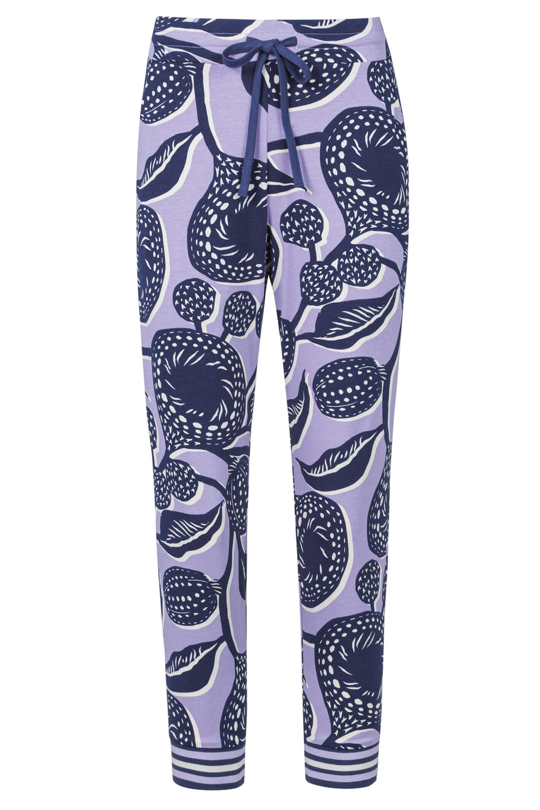 Mey 17440 197 Lilac Print 3/4 Length Lounge Pyjama Pants - Shirley Allum Boutique