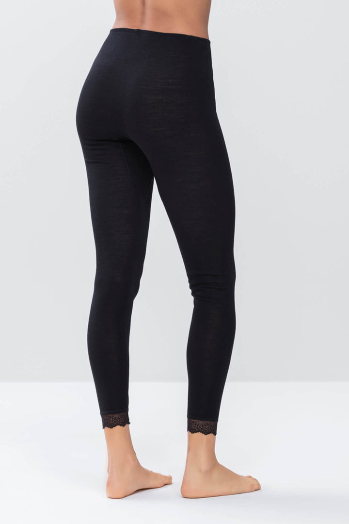 Mey 68001 Black Silk Touch Wool Legging - Shirley Allum Boutique