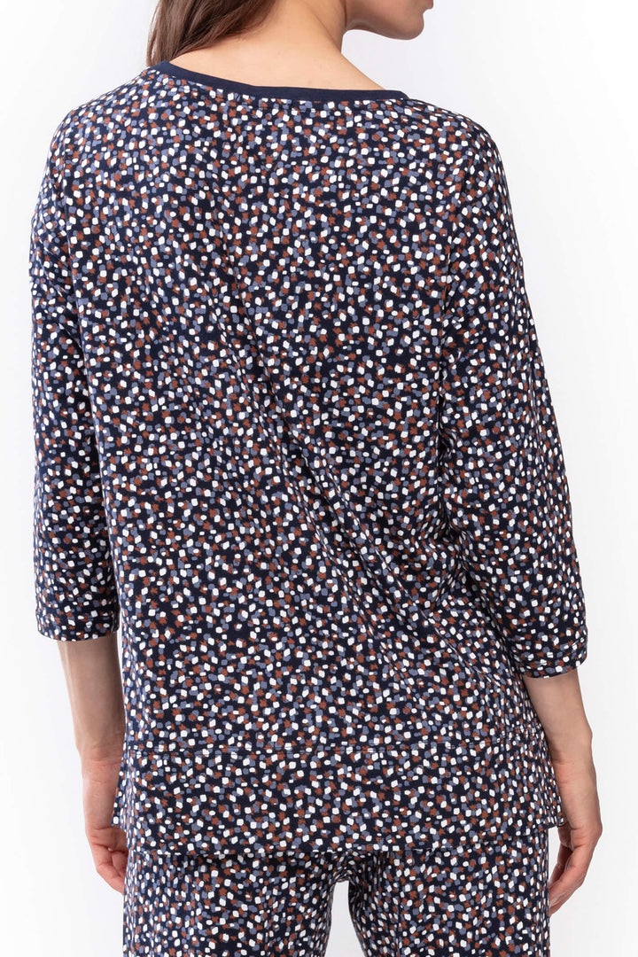 Mey 16528 Ronja Night Blue Navy Print Top - Shirley Allum Boutique
