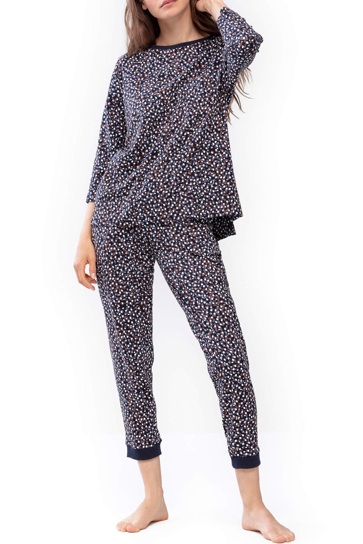 Mey 16528 Ronja Night Blue Navy Print Top - Shirley Allum Boutique