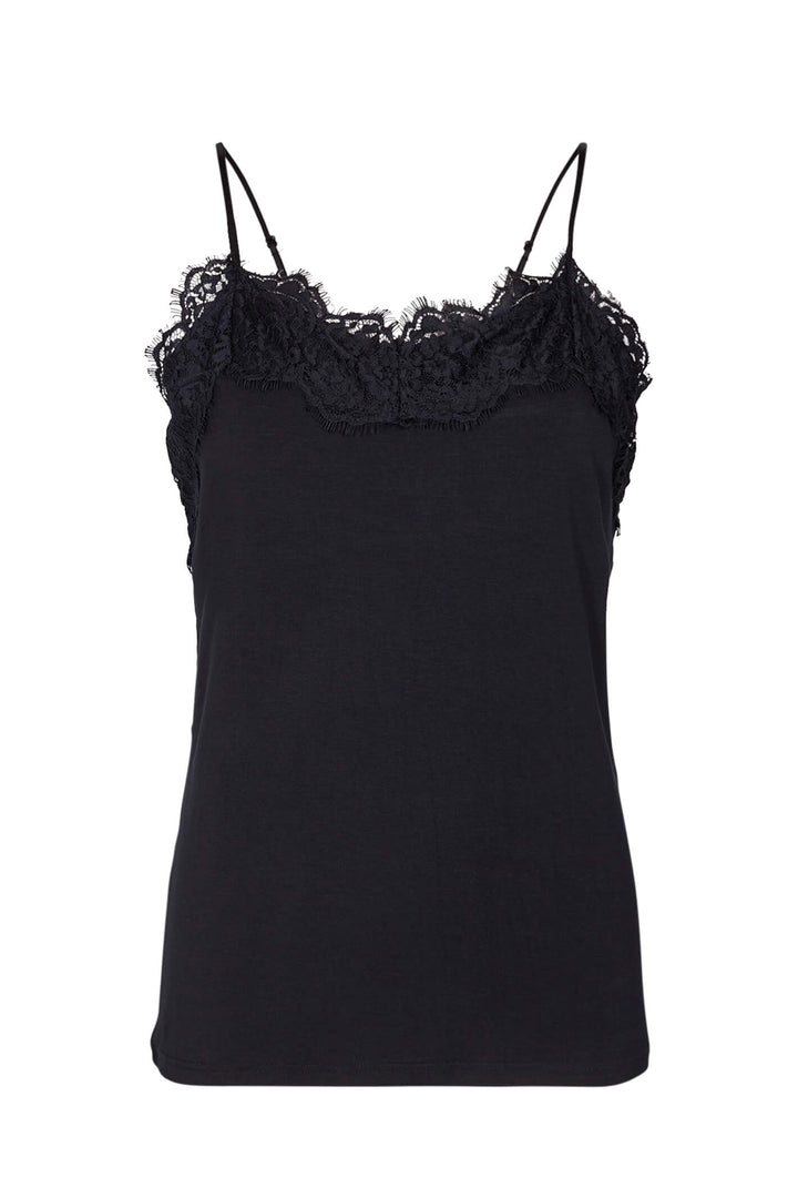 Numph 700272 Nubowie Black Singlet 0000 Caviar Cami - Shirley Allum