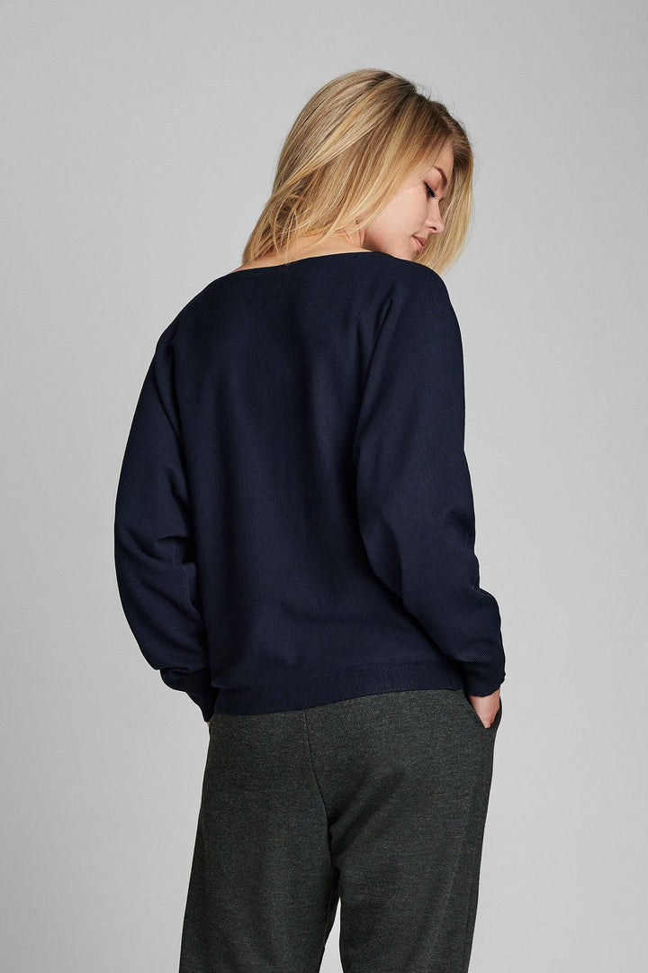 Numph 700321 Nudaya Pullover Jumper Dark Sapphire 3038 Navy - Shirley Allum#colour_dark-sapphire-3038-navy