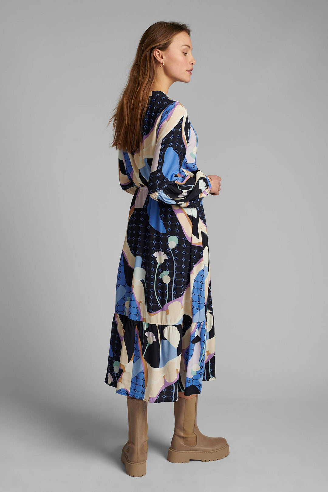 Numph 700353 Nucasey Dark Sapphire Blue 3038 Dress - Shirley Allum