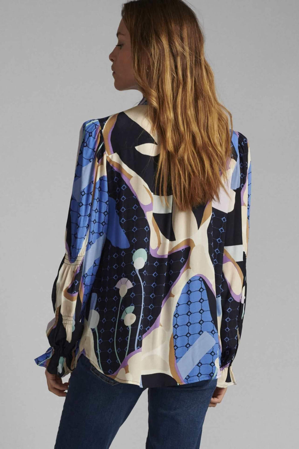 Numph 700354 Nucasey Dark Sapphire 3038 Blue Shirt - Shirley Allum