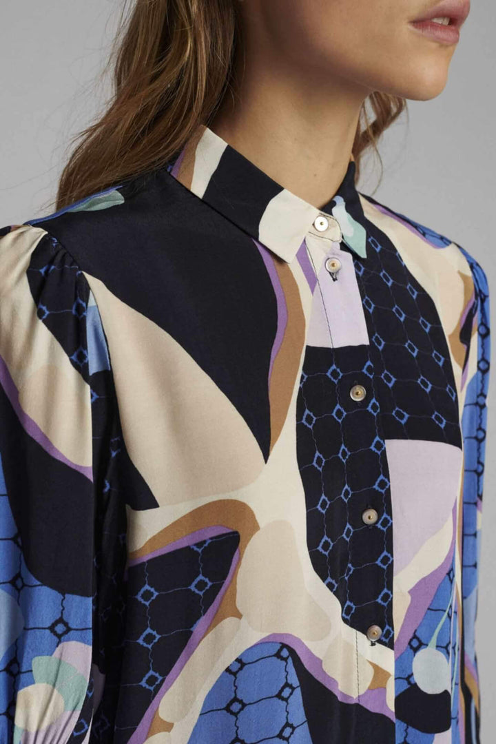 Numph 700354 Nucasey Dark Sapphire 3038 Blue Shirt - Shirley Allum