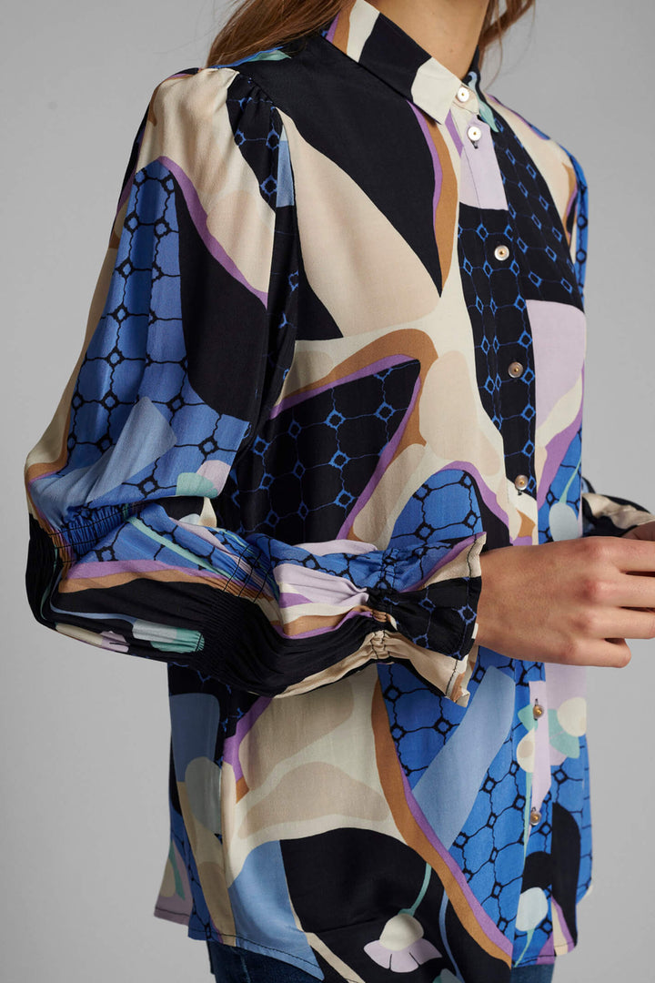 Numph 700354 Nucasey Dark Sapphire 3038 Blue Shirt - Shirley Allum