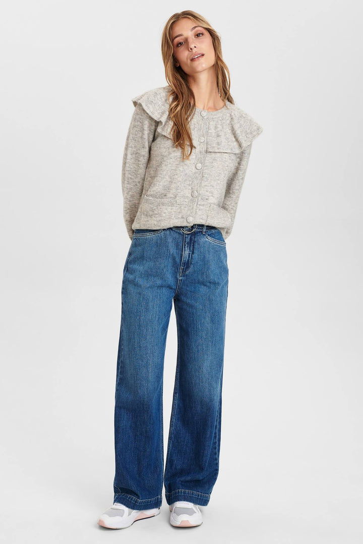 Numph 700956 Nucathay 0510 Light Grey Cardigan - Shirley Allum Boutique