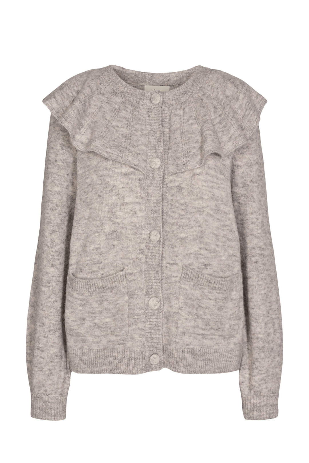 Numph 700956 Nucathay 0510 Light Grey Cardigan - Shirley Allum Boutique