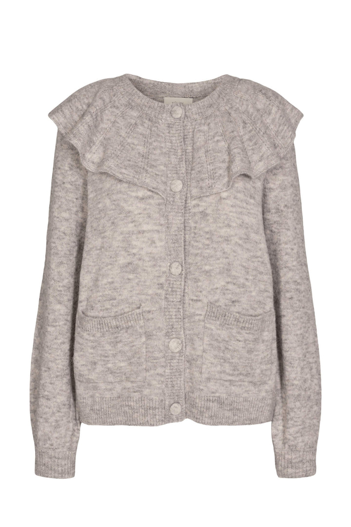 Numph 700956 Nucathay 0510 Light Grey Cardigan - Shirley Allum Boutique